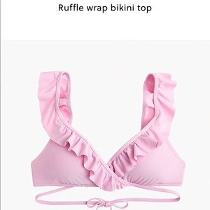 J. Crew Ruffle Wrap Bikini Top NEW WITH TAGS